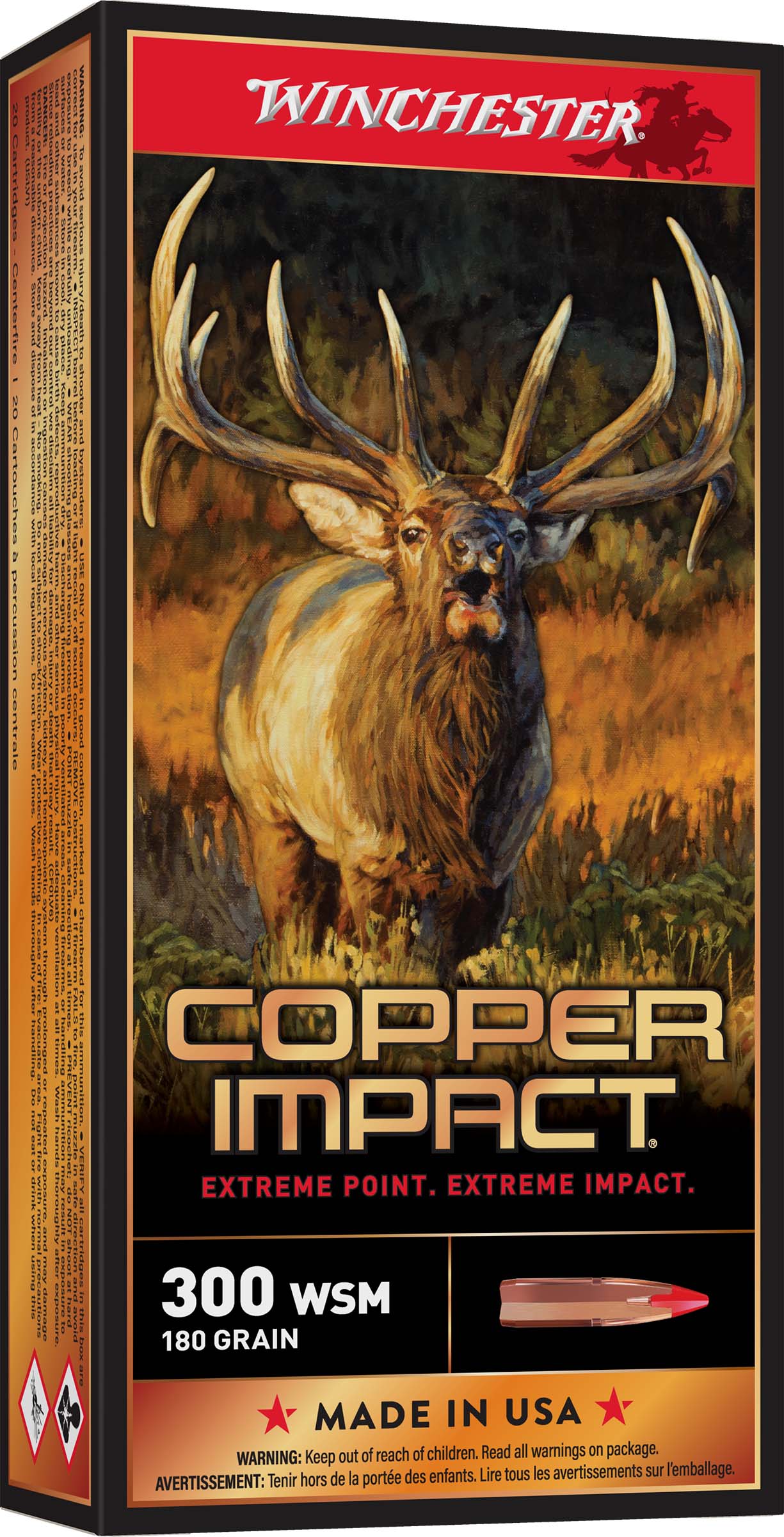 Winchester Deer Season XP Copper Impact .300 Winchester Short Magnum 180 Grain Copper Solid Centerfire Rifle Ammunition