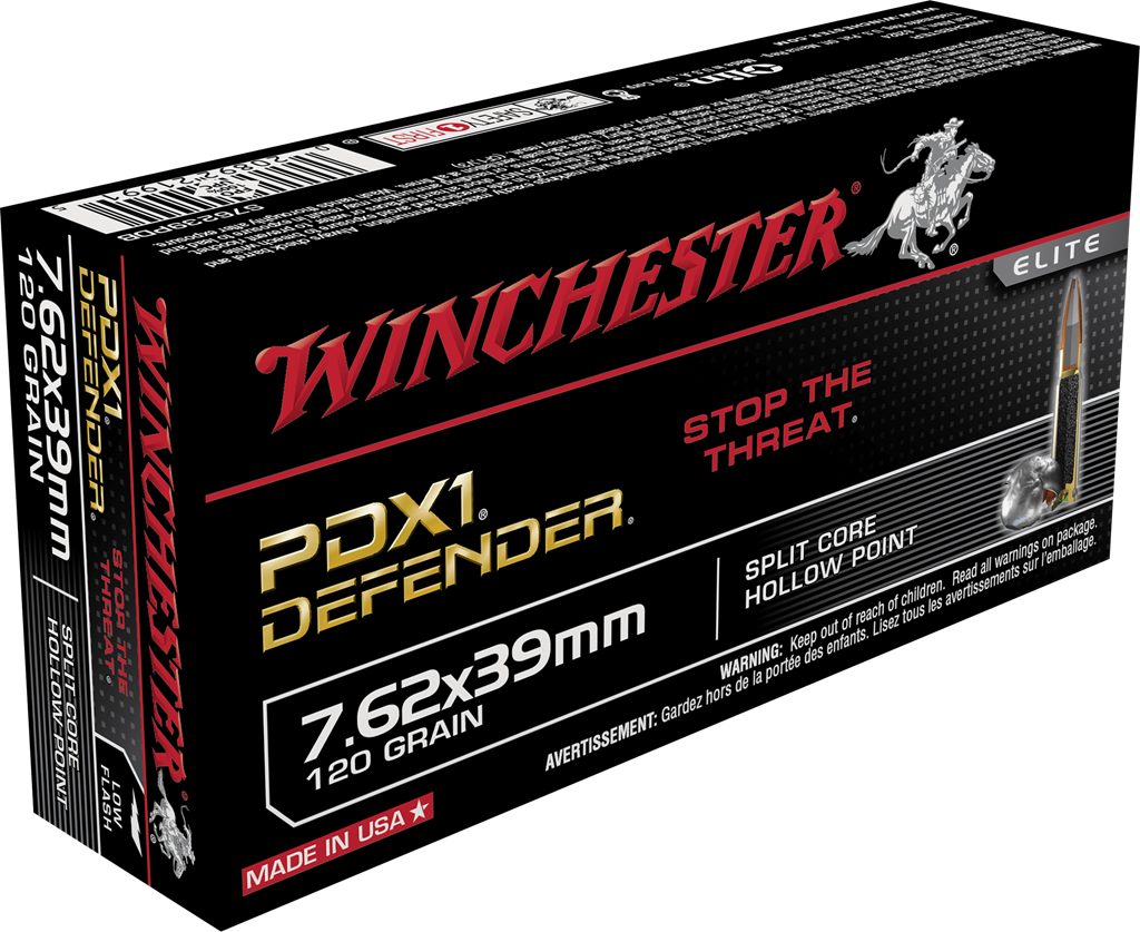 Winchester Defender RIFLE 7.62x39 mm 120 grain Split Core Hollow Point Centerfire Rifle Ammunition