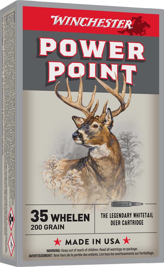 Winchester Power-Point 35 WHELEN 200 Grain Power-Point Brass Rifle Ammunition