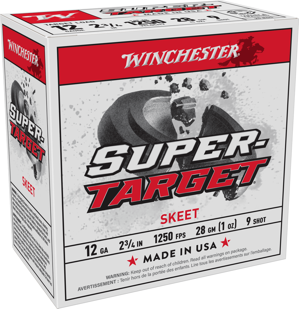 Winchester SUPER-TARGET 12 Gauge 1 oz 2.75'' 9 Shot Size 1250MV Shotgun Ammunition