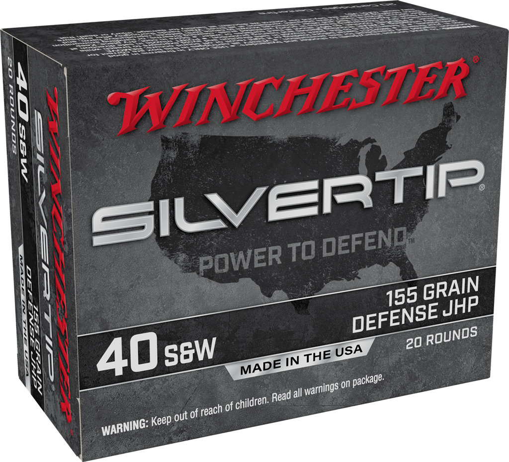 Winchester Super-X Handgun .40 S&W 155 grain Silvertip Jacketed Hollow Point Centerfire Pistol Ammunition