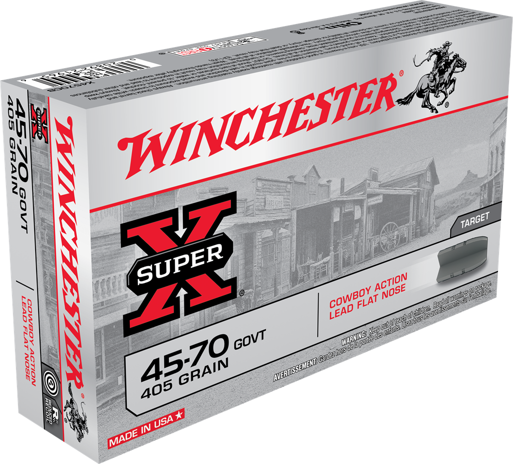 Winchester Super X Rifle 45 70 Government 405 Grain Cowboy Action Lead Flat Nose Centerfire Rifle Ammunition W Free Shipping And Handling