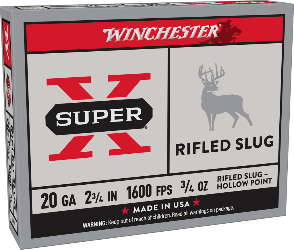 Winchester Super-X Shotshell 20 Gauge 3/4 oz 2.75" Shotgun Slug Ammunition