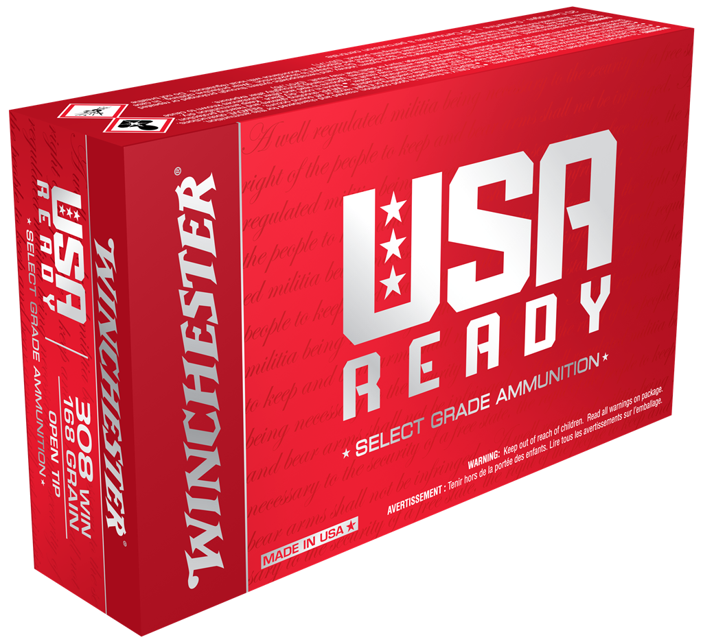 Winchester USA Ready .308 Winchester 168 grain Open Tip Centerfire Rifle Ammunition