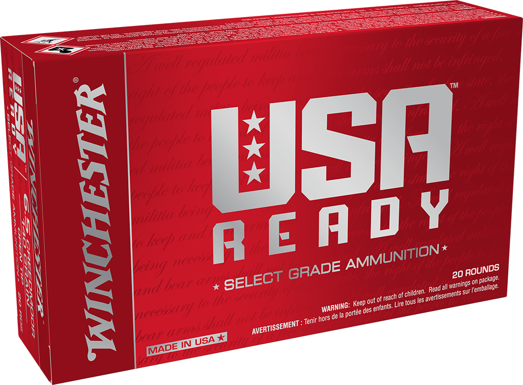 Winchester USA Ready 6.5 Creedmoor 140 Grain Open Tip Match (OTM) Centerfire Rifle Ammunition