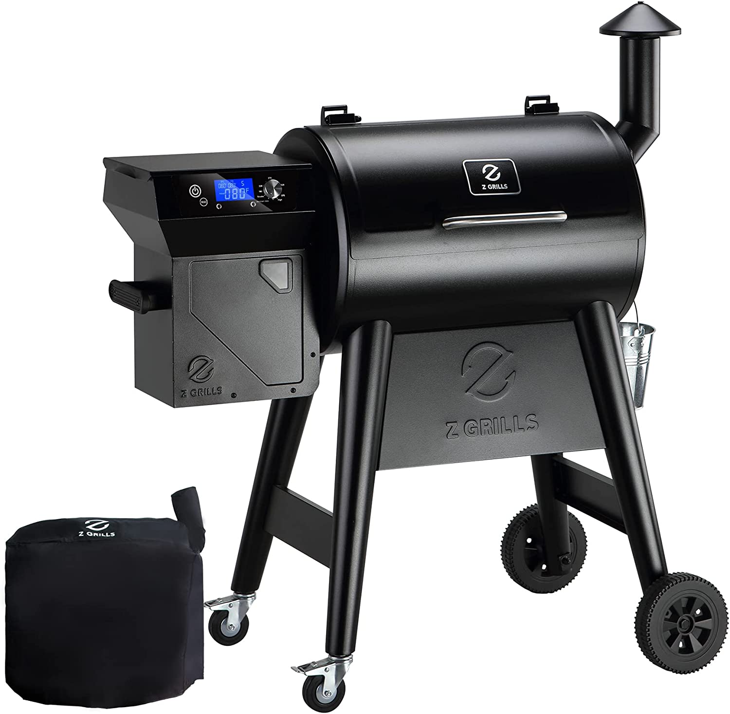  Z GRILLS Wood Pellet Grill, 8 in 1 BBQ Smoker with