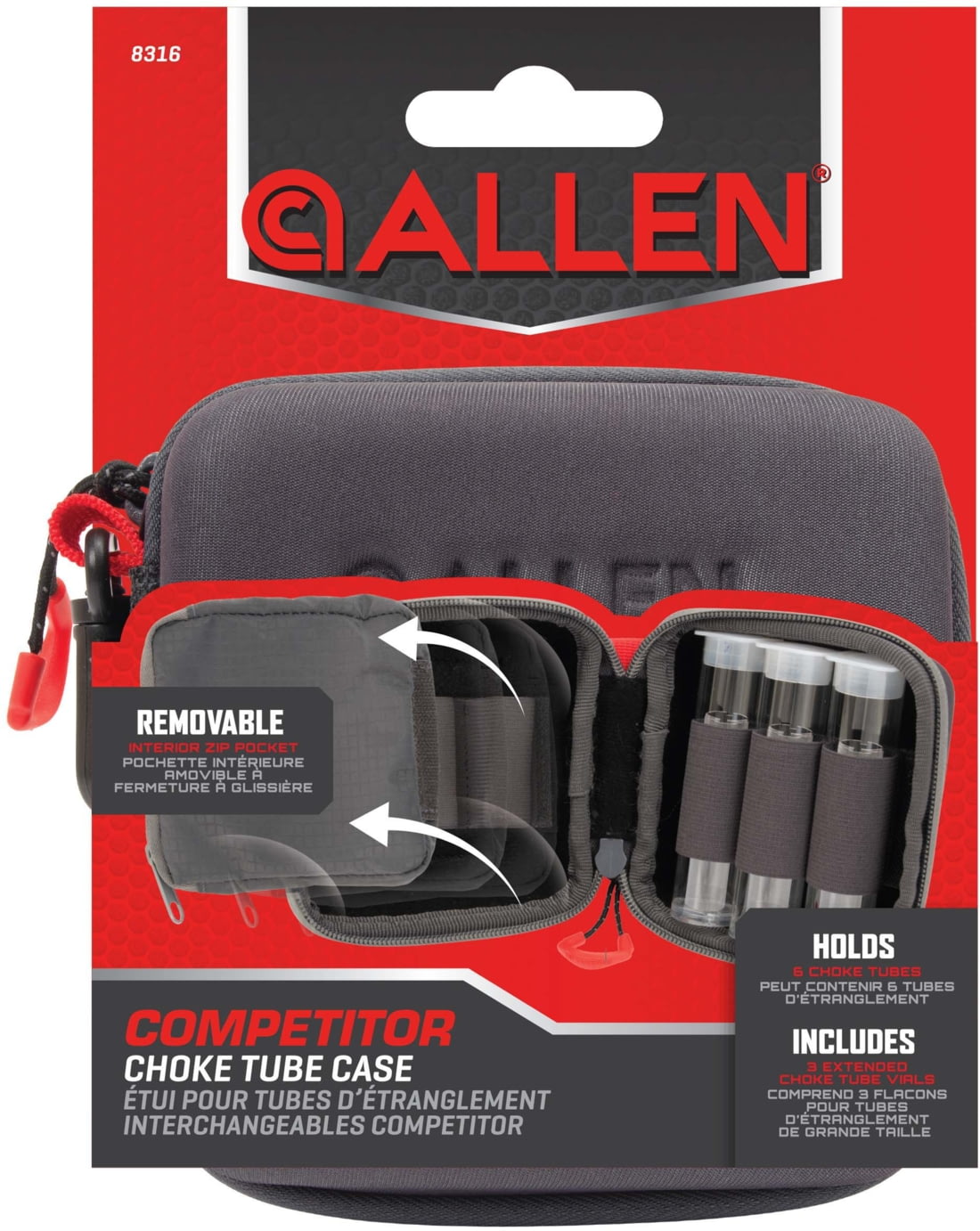 Allen Competitor Choke Tube Molded Case, 3 Extended Vials Free