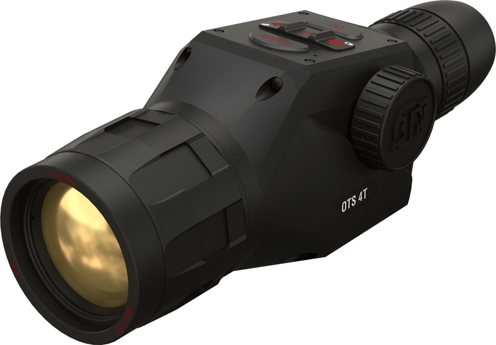 ATN OTS 4T, 2.5-25x, 640x480, Thermal Viewer w/ Full HD Video rec, WiFi, Smooth zoom, iOS/Android Controlling App, Black, TIMNO4643A
