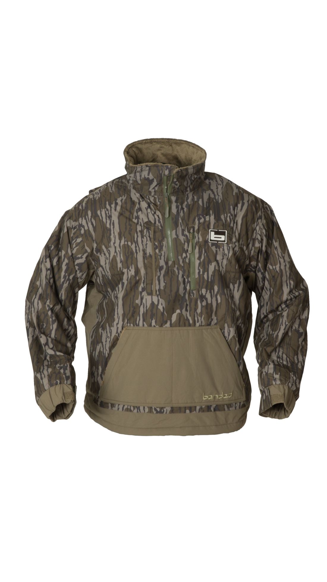 banded windproof pullover
