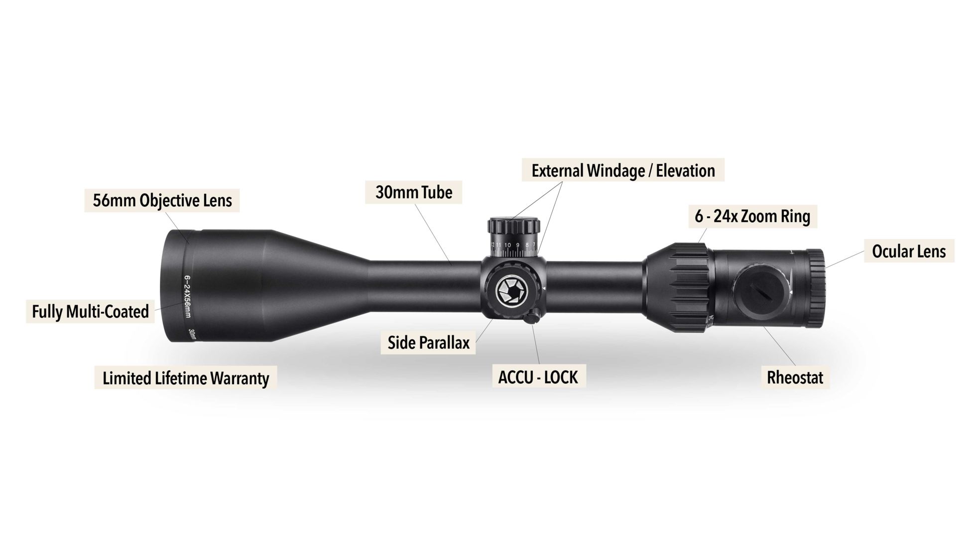 Barska Level 6-24x56mm Riflescope /w Red-Green Illuminated MOA Reticle