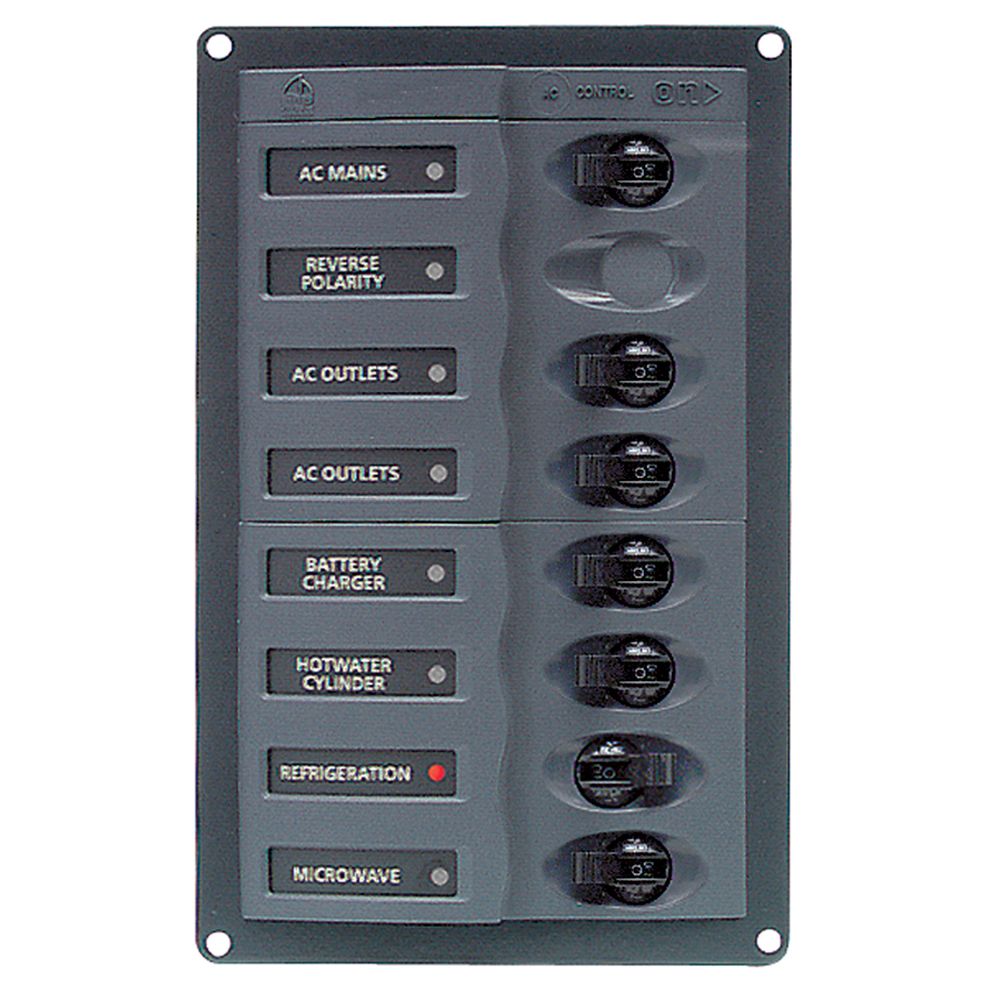 BEP Marine AC Circuit Breaker Panel w/o Meters, RV 6Way AC Panel w