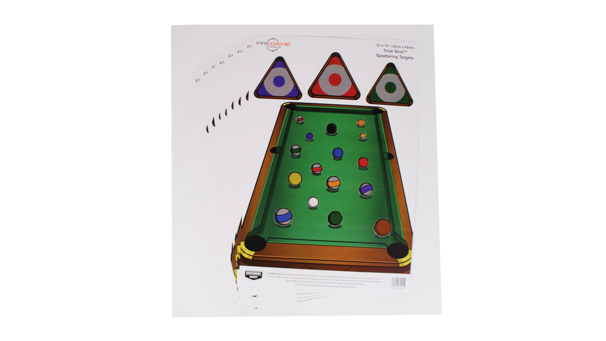 birchwood casey dirty bird pregame targets trick shot 12x18 inch 8 per