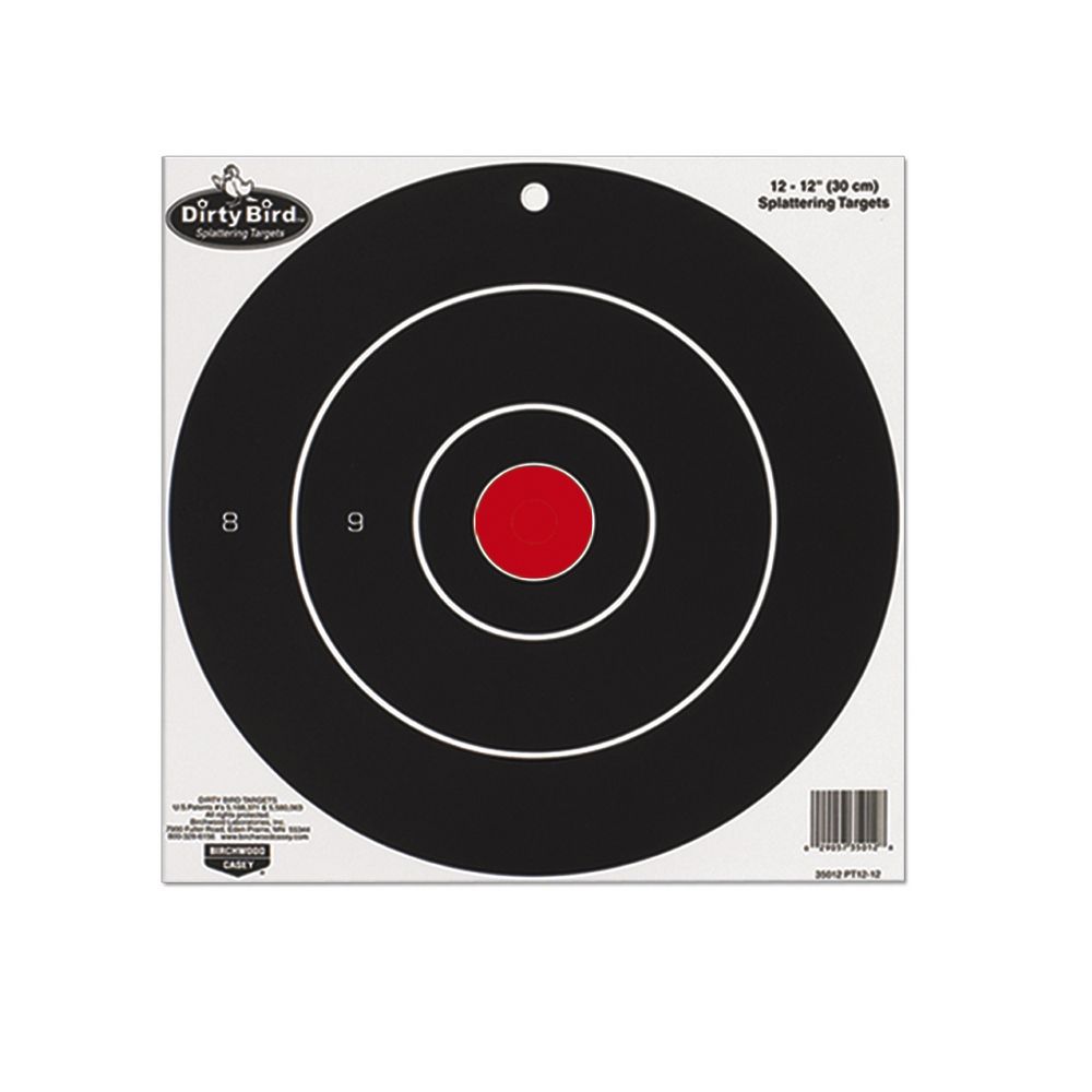 birchwood casey dirty bird splattering targets 12 inch bullseye 5