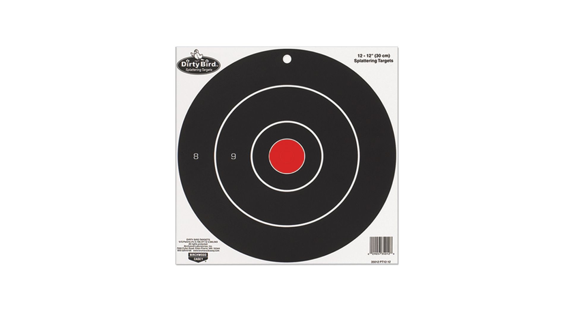 birchwood casey dirty bird splattering targets 8 inch bullseye round