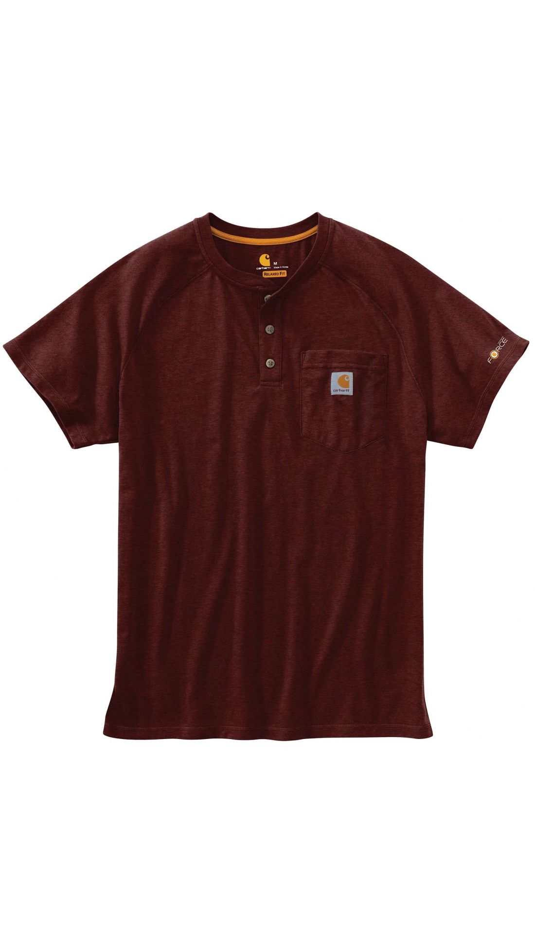 carhartt force short sleeve henley