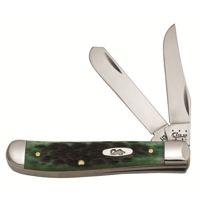 Case 6207 SS Pocket WornBermuda Green Bone Mini Trapper Folding Knife ...