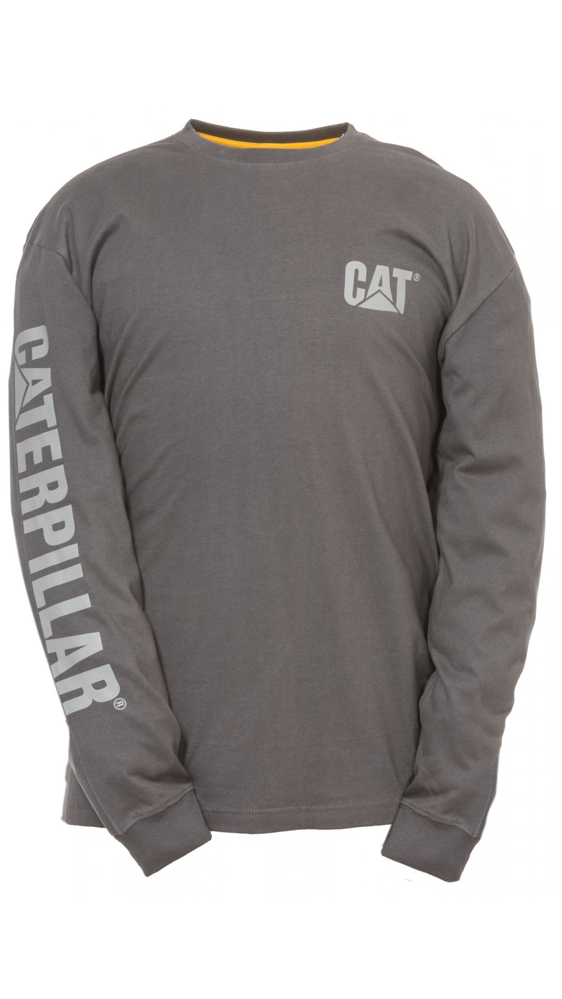 Caterpillar Trademark Banner Long Sleeve TShirt Up to 12 Off Free