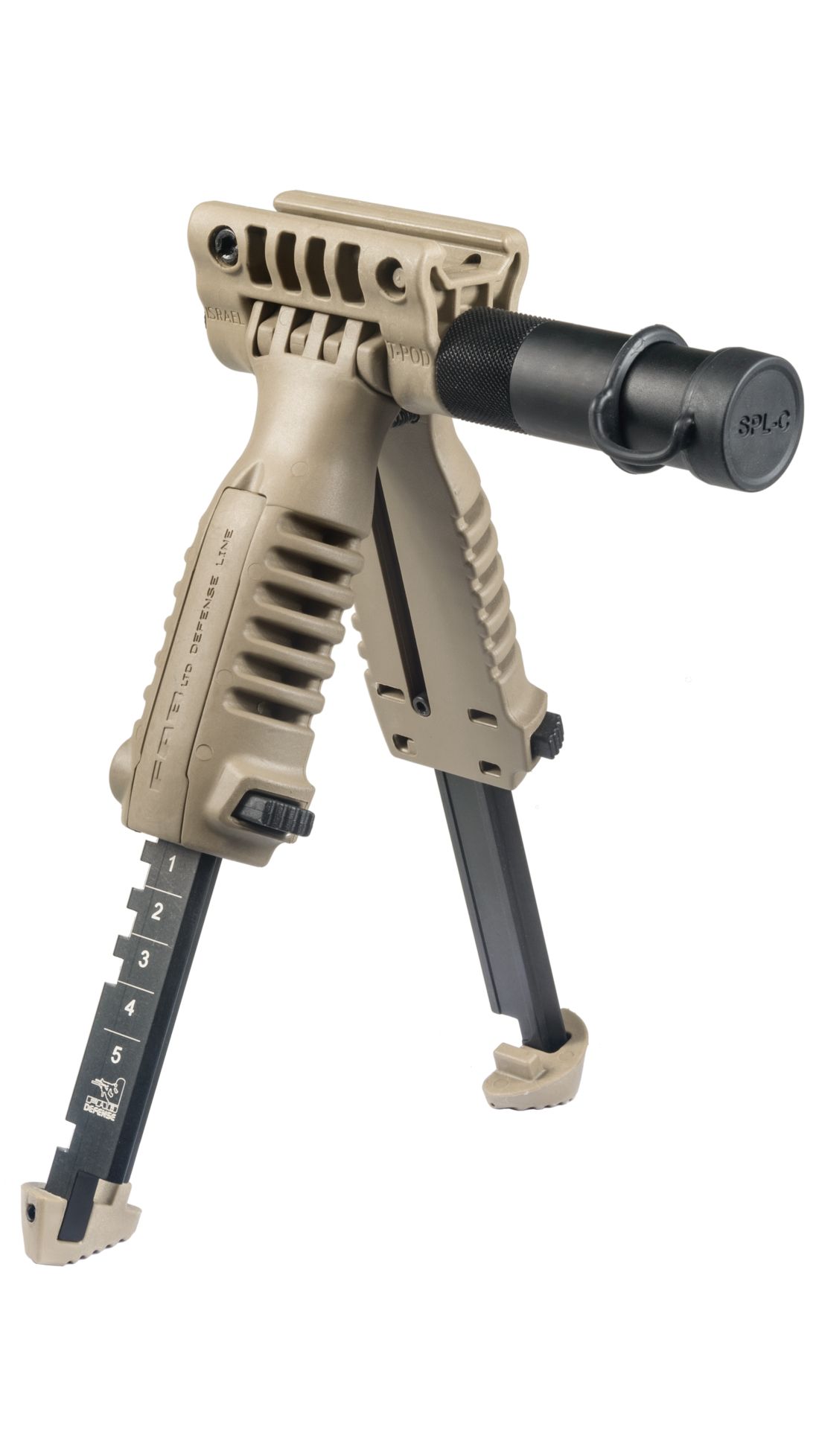 FAB Defense Vertical Foregrip & Bipod w/ Integral Mount for Flashlight Highly Rated Free