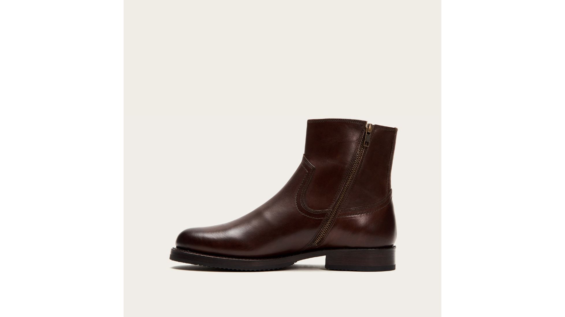 sawyer zip front boot leather