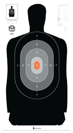 Law Enforcement Targets B-27NCJA Dark-to-Light Silhouette Target 24x45 ...