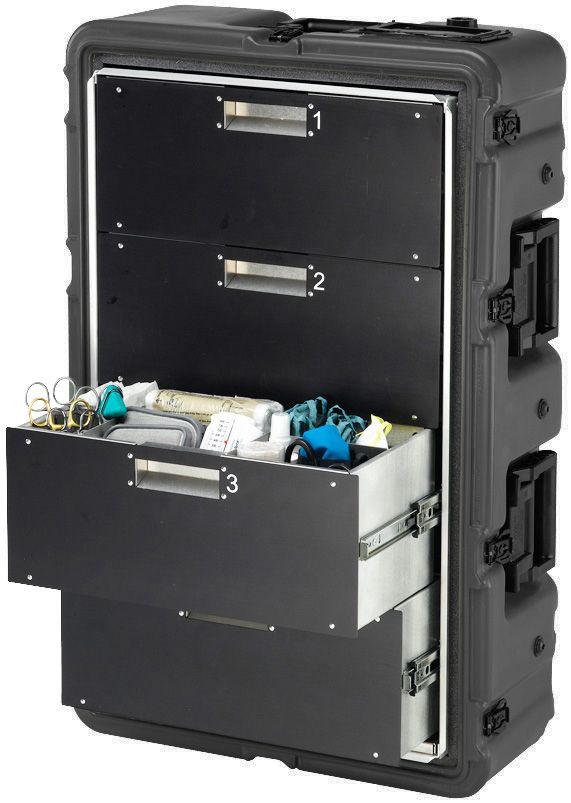 Pelican 4 Drawer Mobile Medical Case, 29.75x17.87x10.8in Free