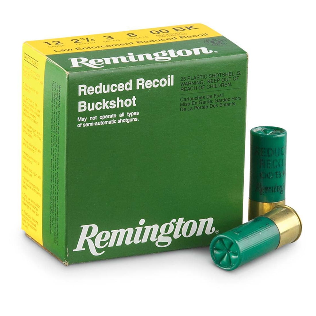 Remington LE Reduced Recoil 12 Gauge 8 Pellets 2 3/4'' Shotgun Buckshot